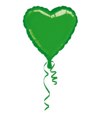 GLOBO DE HELIO CORAZON VERDE BOSQUE