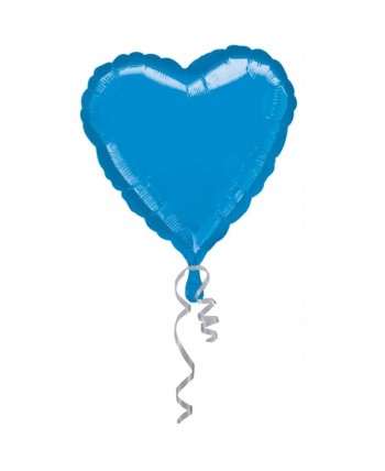 GLOBO DE HELIO CORAZON AZUL CARIBE