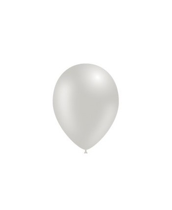 BOLSA 10 GLOBOS PLATA PERLADOS