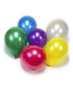 BOLSA 10 GLOBOS METALIZADOS COLORES SURTIDOS