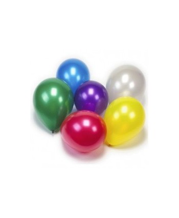 BOLSA 10 GLOBOS METALIZADOS COLORES SURTIDOS
