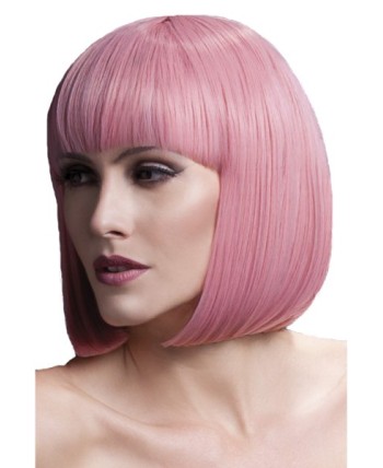 PELUCA ELISE ROSA CLARO CALIDAD DE LUJO