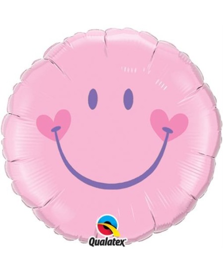 GLOBO DE HELIO CARA SONRIENTE ROSA 