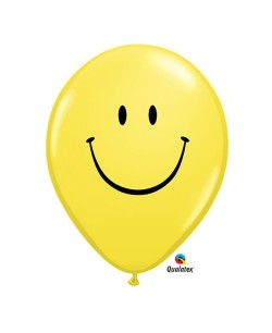 BOLSA 5 GLOBOS CARAS SONRIENTES AMARILLAS