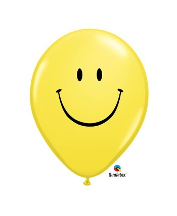 BOLSA 5 GLOBOS CARAS SONRIENTES AMARILLAS