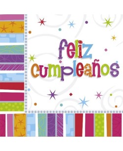 SERVILLETAS FELIZ CUMPLEAÑOS 16 UNIDADES