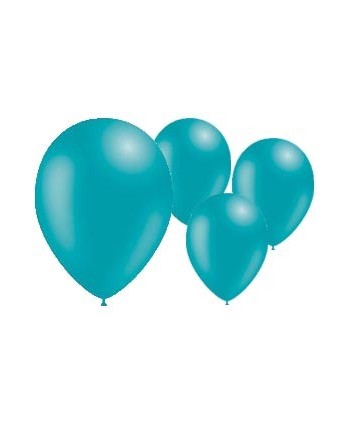 GLOBO AZUL TURQUESA 50 UNIDADES 95CM PERIMETRO