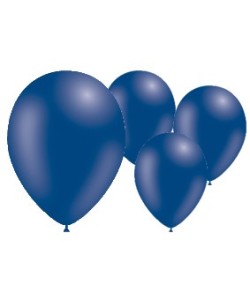 GLOBO AZUL MARINO 50 UNIDADES 95 CM PERIMETRO