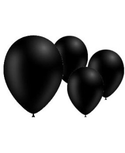 GLOBO NEGRO 50 UNIDADES 95CM PERIMETRO