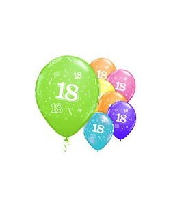 BOLSA 6 GLOBOS NÚMERO 18