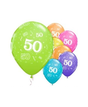 BOLSA 6 GLOBOS NÚMERO 50