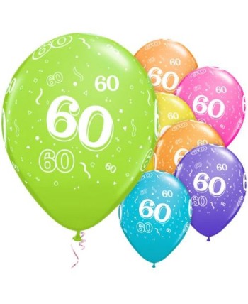 BOLSA 6 GLOBOS NÚMERO 60