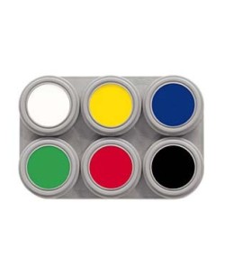 PALETA MAQUILLAJE AL AGUA 6 COLORES 5MM