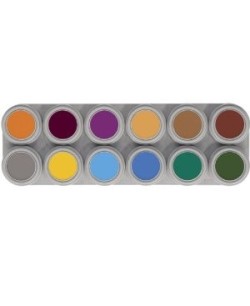PALETA MAQUILLAJE AL AGUA 12 COLORES EXTRA 5MM 