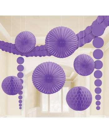 KIT DECORACION DAMASCK VIOLETA