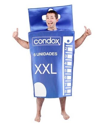 DISFRAZ DE CAJA DE PRESERVATIVOS 