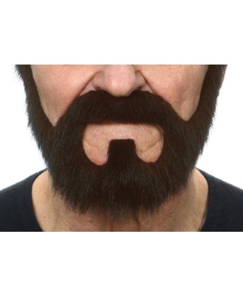 BARBA EFECTO TEATRO NEGRA CON BIGOTE 