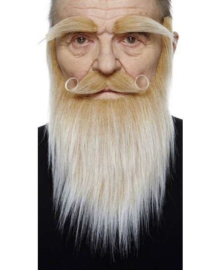 BARBA RUBIA MUY CLARA CON BIGOTE Y CEJAS