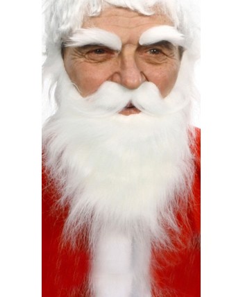 BARBA BLANCA CON BIGOTE Y CEJAS