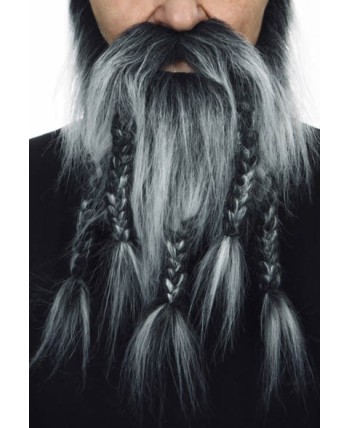 BARBA VIKINGA CANOSO CON TRENZAS