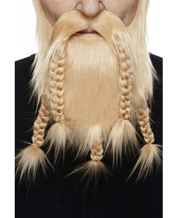 BARBA VIKINGA RUBIA CON TRENZAS