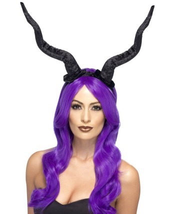 DIADEMA CON CUERNOS MALEFICA GIGANTES