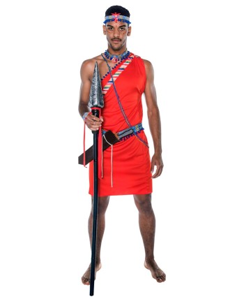 DISFRAZ DE MASAI HOMBRE ROJO