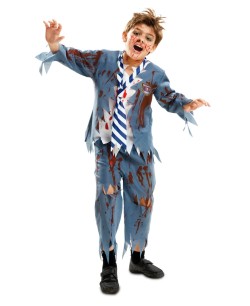 DISFRAZ DE ESTUDIANTE ZOMBIE PARA NIÑO