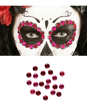 SET 40 GEMAS ADHESIVAS ROJO-ROSA