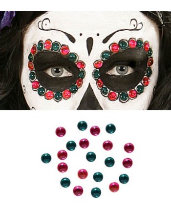 SET 40 GEMAS ADHESIVAS ROSA-VERDE