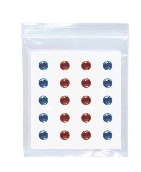SET 40 GEMAS ADHESIVAS AMBAR-AZUL 