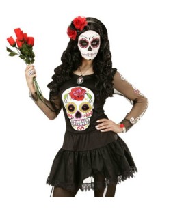 CAMISETA CALAVERA MEJICANA PARA MUJER