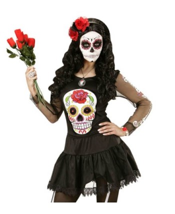 CAMISETA CALAVERA MEJICANA PARA MUJER