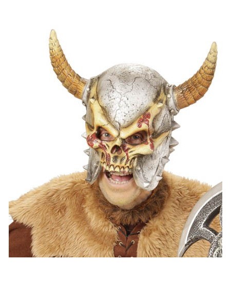 CARETA VIKINGO SAURION CON CUERNOS 