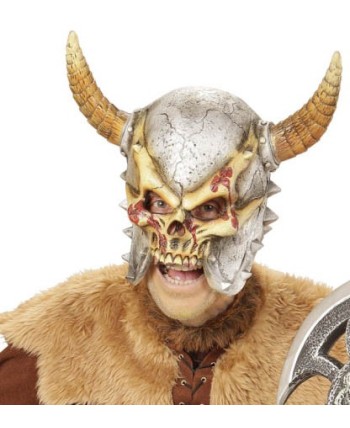 CARETA VIKINGO SAURION CON CUERNOS 