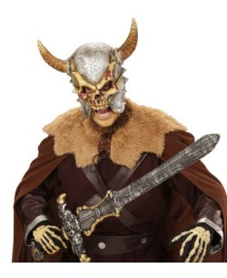 CARETA VIKINGO SAURION CON CUERNOS  2