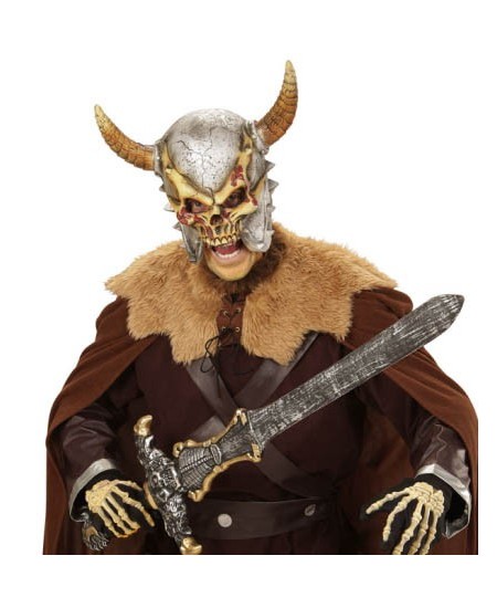 CARETA VIKINGO SAURION CON CUERNOS 