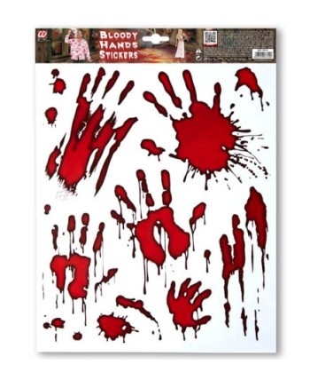 ADHESIVOS MANOS ENSANGRENTADAS