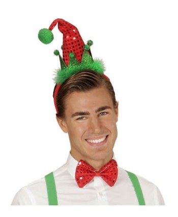 SET DIADEMA CON TOCADO Y PAJARITA ELFO