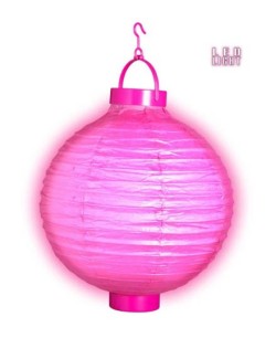 Sous le lampion - Kit de farolillos de Papel LOUISON - 7 farolillos de Papel  y Pompones, Rosa