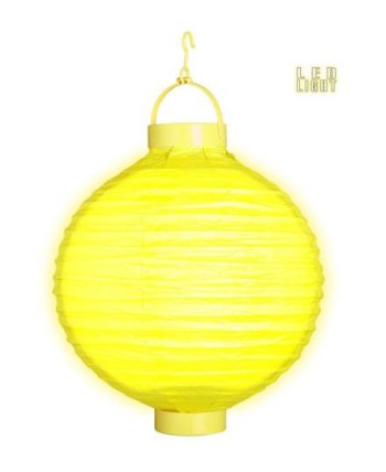 FAROL DE TELA AMARILLO CON 2 LUCES 30CM