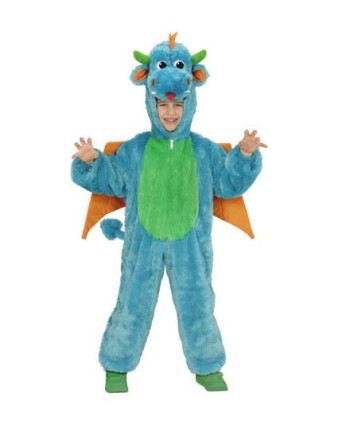 DISFRAZ DE DRAGON AZUL PELUCHE