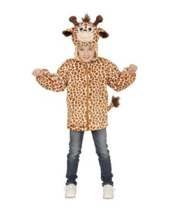 DISFRAZ DE JIRAFA CASACA CON CAPUCHA