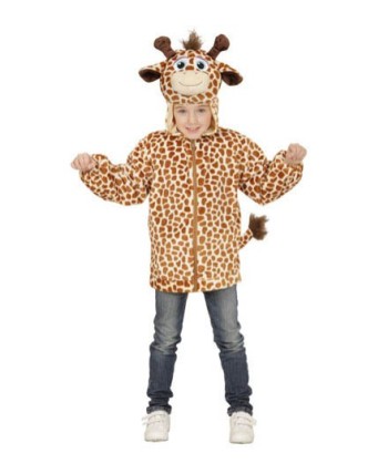 DISFRAZ DE JIRAFA CASACA CON CAPUCHA