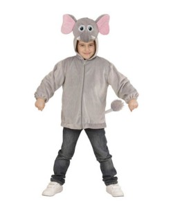 DISFRAZ DE ELEFANTE CASACA CON CAPUCHA