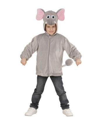 DISFRAZ DE ELEFANTE CASACA CON CAPUCHA