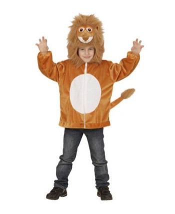 DISFRAZ DE LEON CHAQUETA CON CAPUCHA