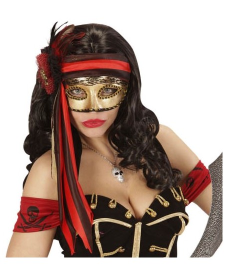 ANTIFAZ PIRATA LUJO CON FLOR