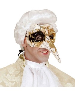 ANTIFAZ VENECIANO CON NARIZ DORADO Y NEGRO 2
