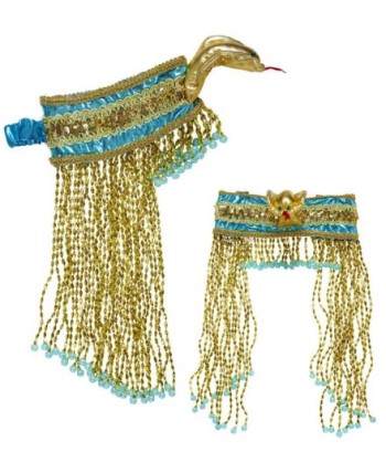 DIADEMA CLEOPATRA CON CINTAS DORADAS
